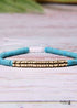 Boho Bracelet, White Blue Colorful Shell Gold
